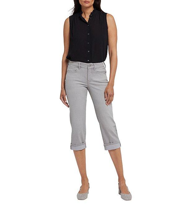 NYDJ Marilyn Stretch Denim Straight-Leg Lift Tuck® Cool Embrace® Cropped Jeans Product Image
