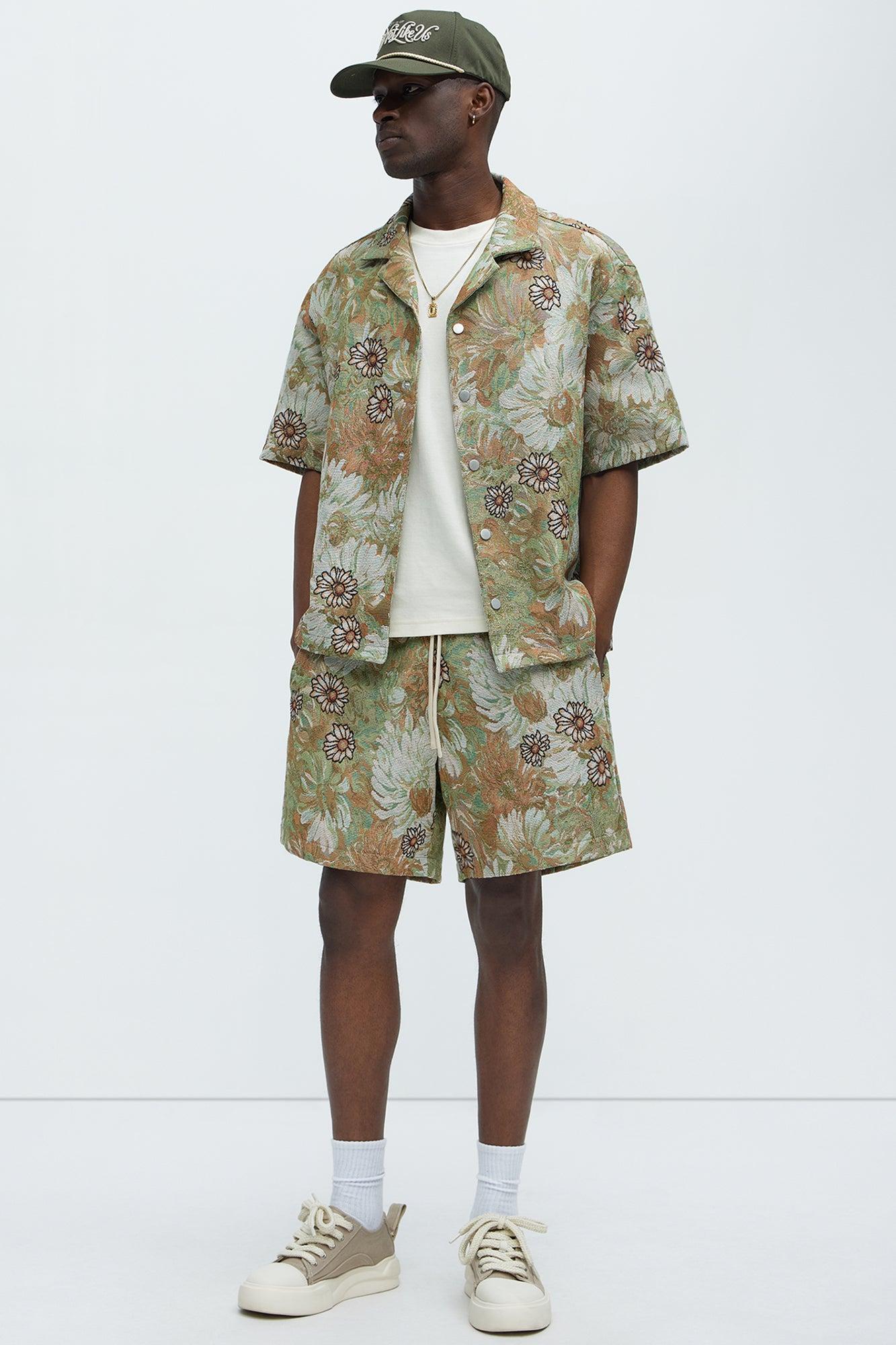 Judas Tapestry Shorts - Green/combo Product Image