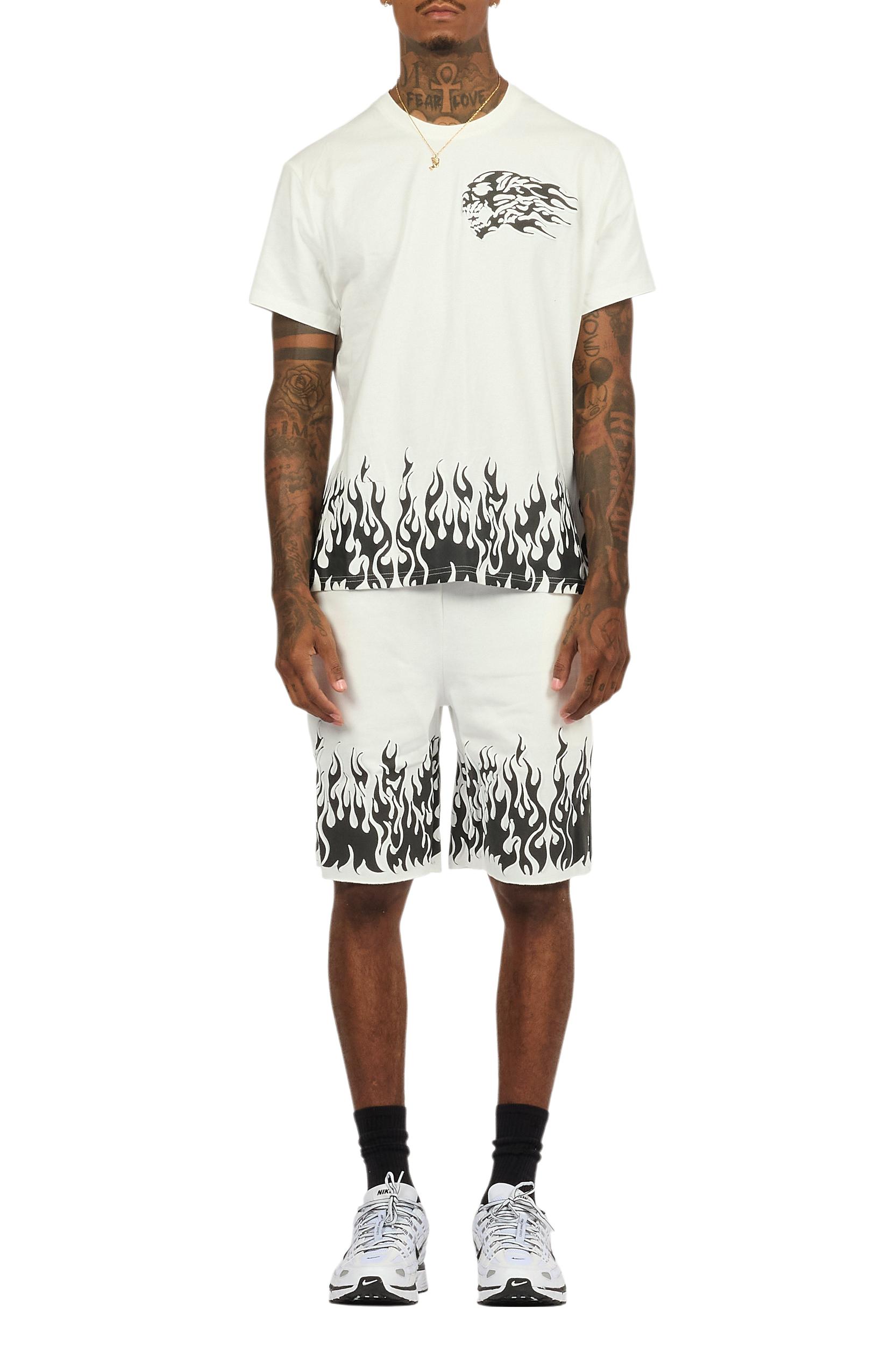 Bubble White T-Shirt/Short Set Male Product Image