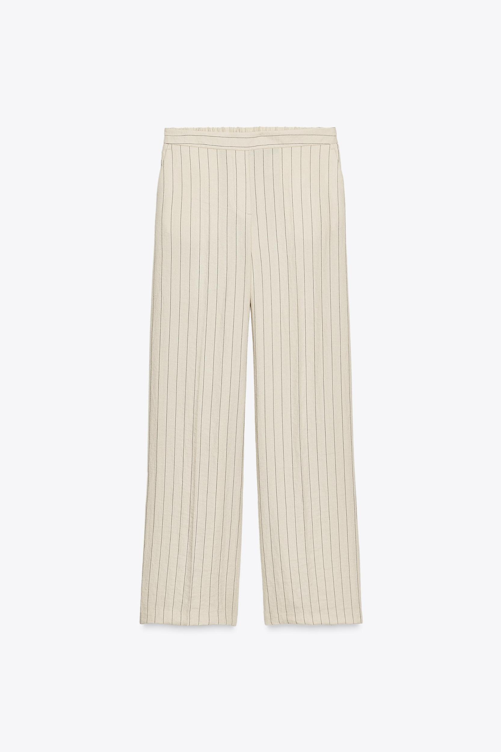 STRIPED STRAIGHT LEG PANTS Product Image