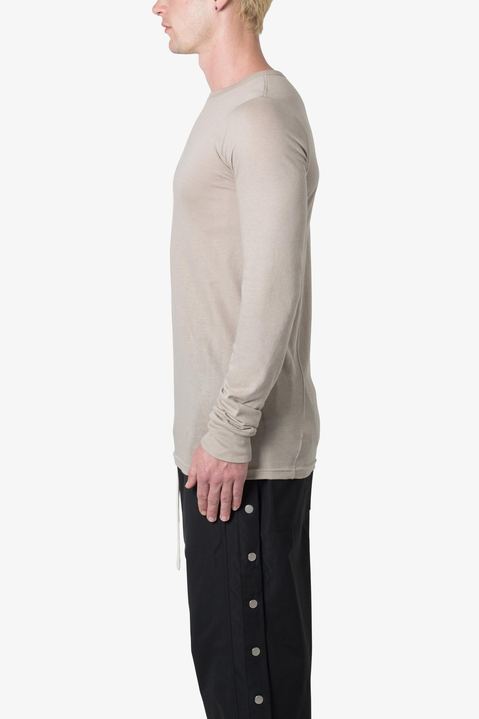 Sheer Knit Jersey L/S Tee - Bone Product Image