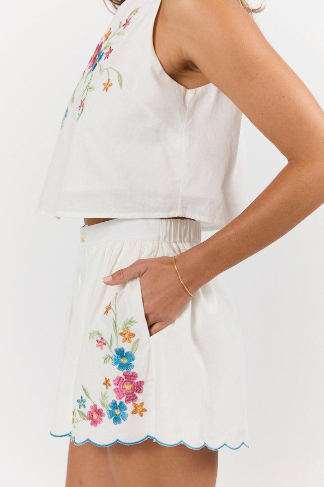 Fresh Flowers Ivory Multi Embroidered Woven Set FINAL SALE Product Image