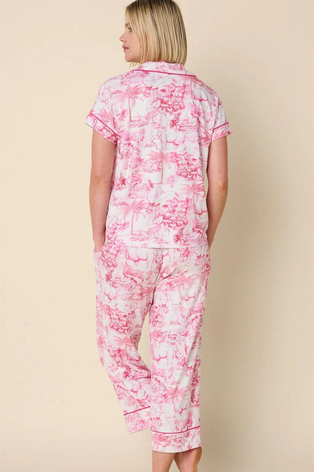Palm Grove Toile Pima Knit Capri Set Product Image