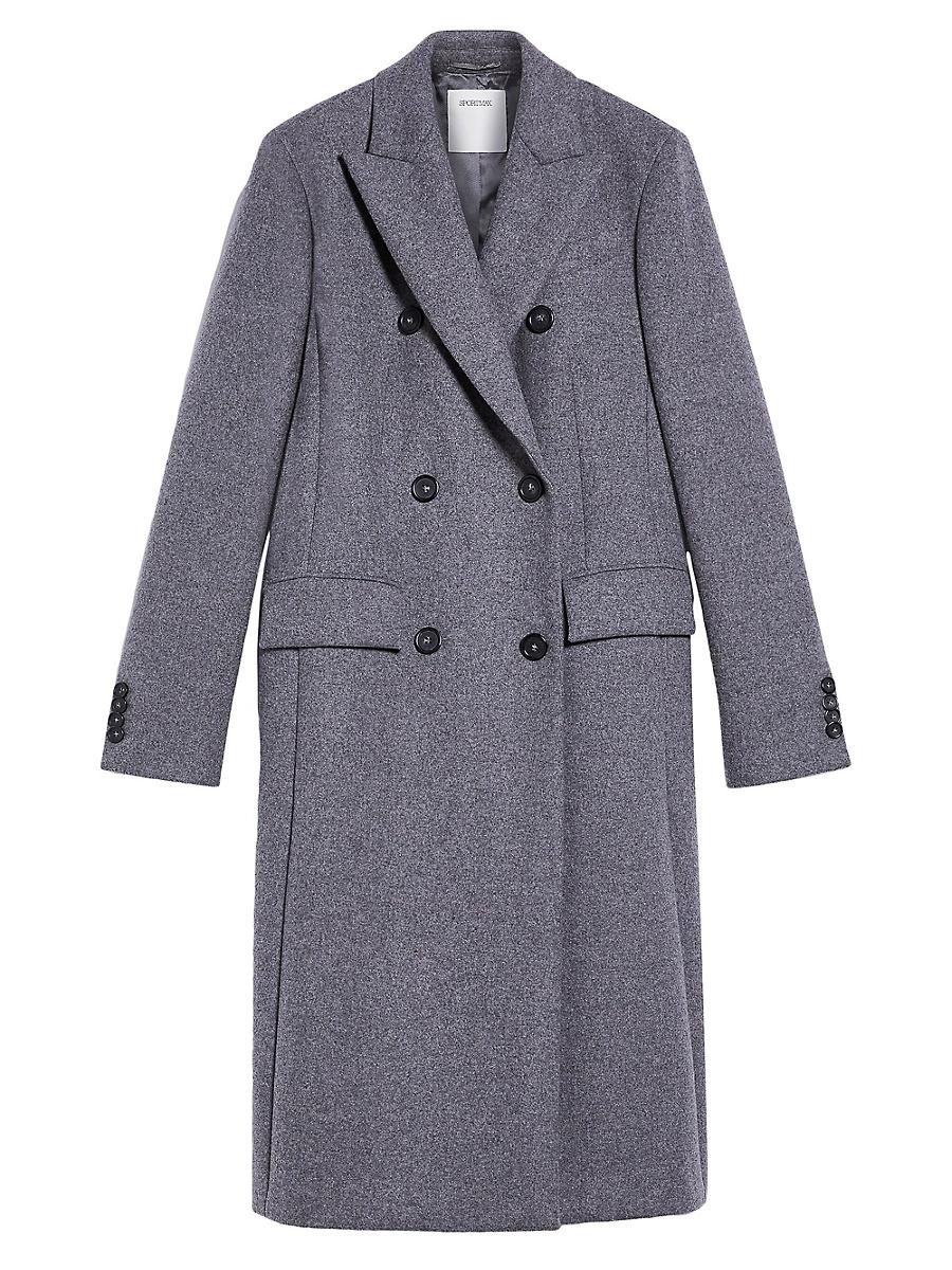 Womens Double-Breasted Wool & Cashmere Coat Product Image