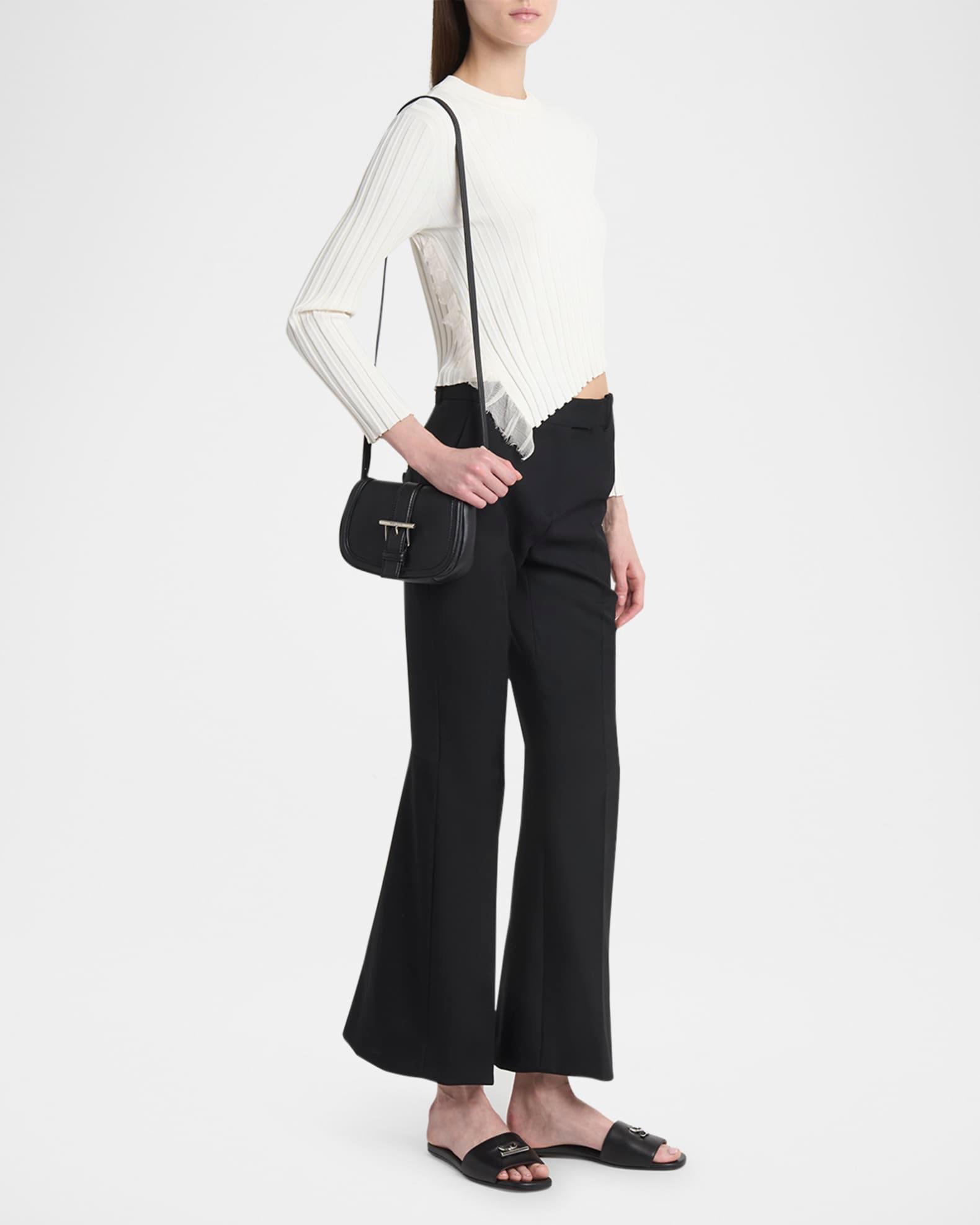 T-Bar Buckle Leather Crossbody Bag Product Image