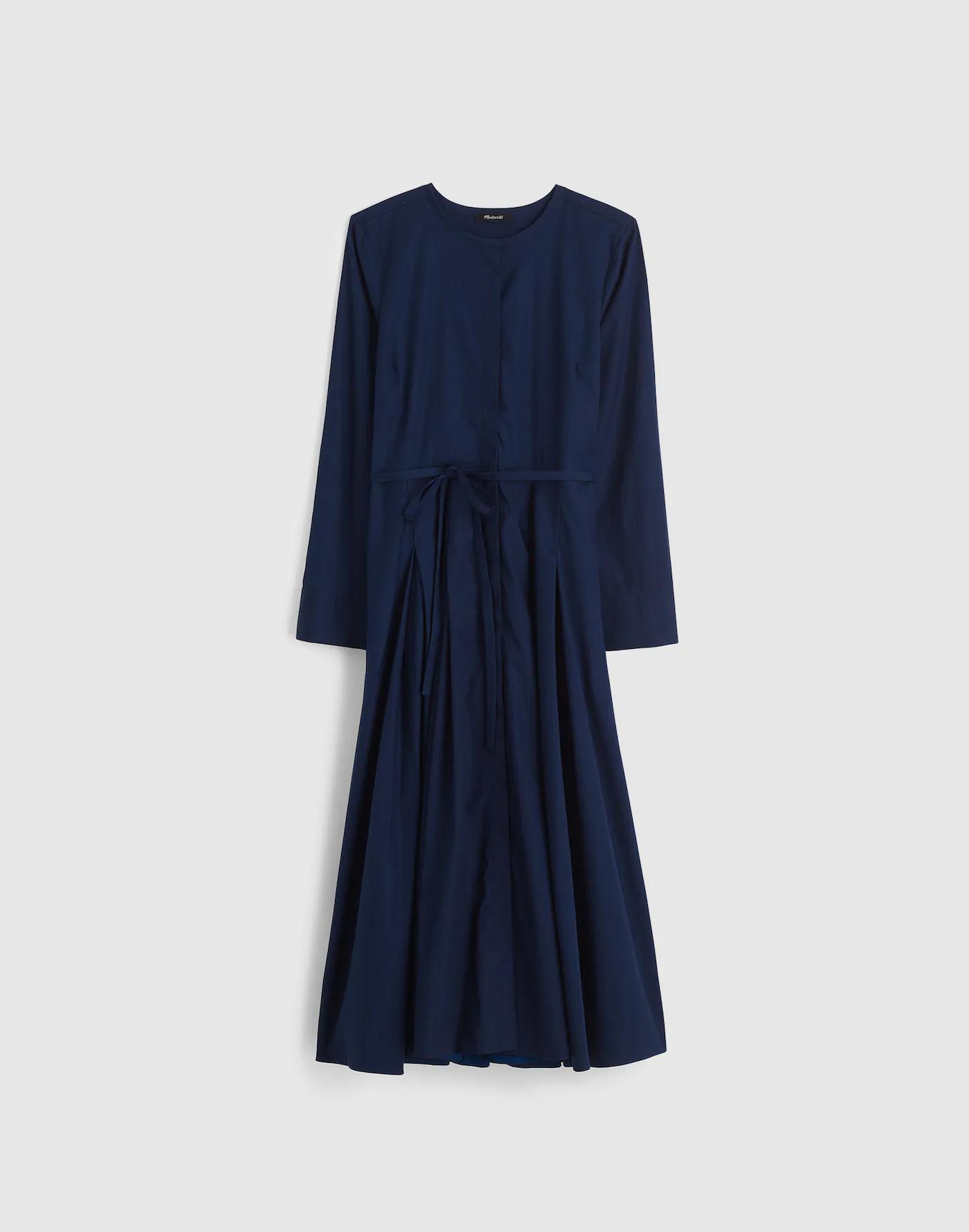 Tie-Waist Midi Shirtdress Product Image