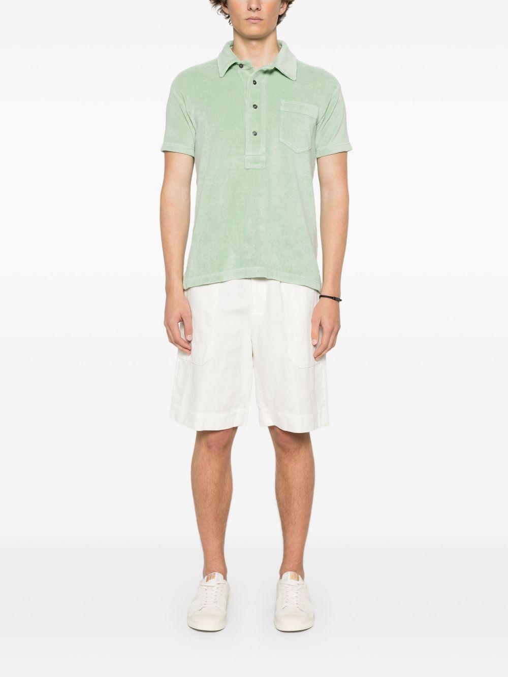 towelling short-sleeve polo shirt Product Image