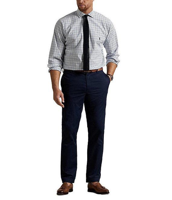 Polo Ralph Lauren Big & Tall Classic Tattersall Stretch Poplin Long Sleeve Woven Shirt Product Image