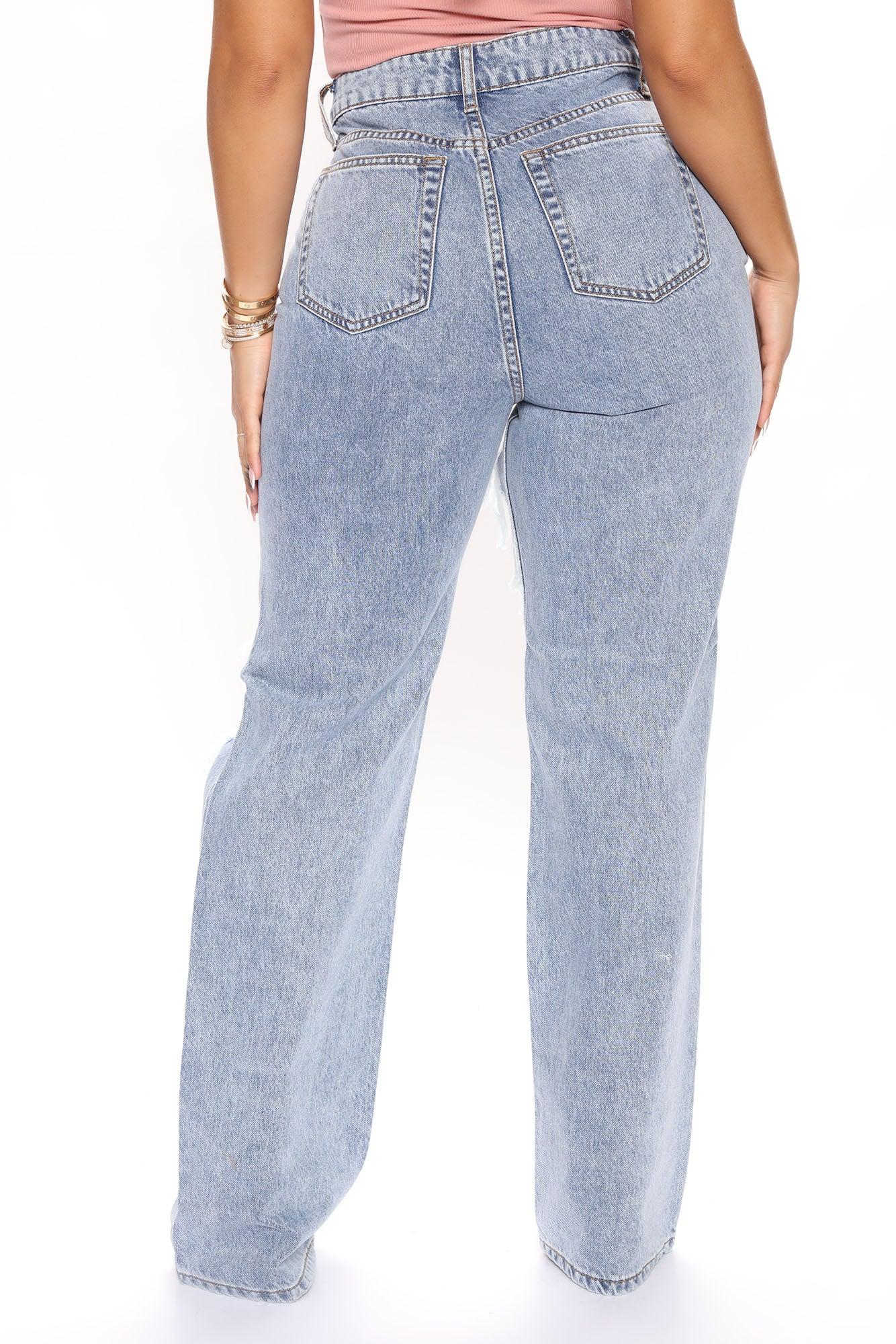 Sassy Straight Leg Jeans - Light Blue Wash Product Image