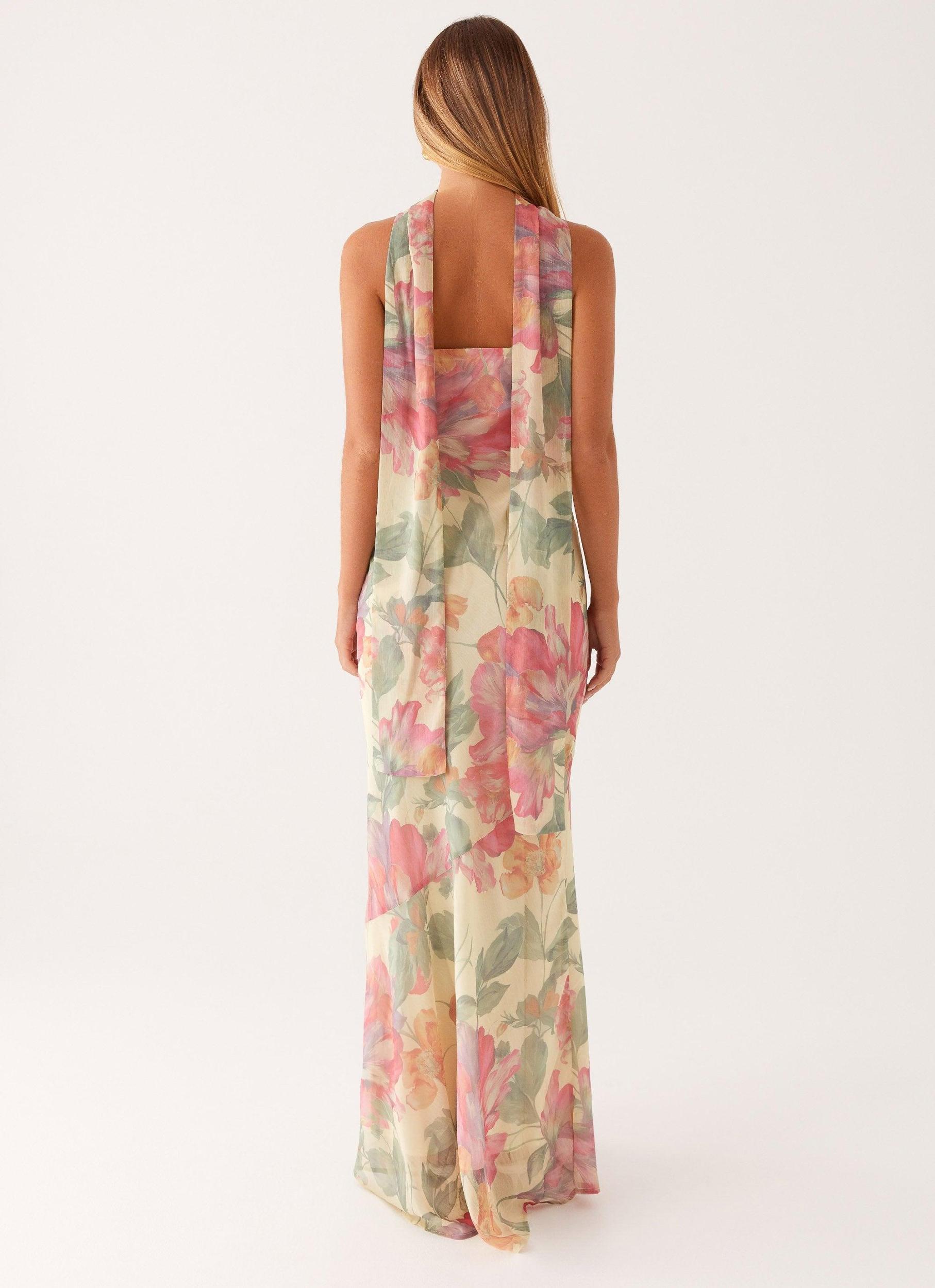 Under The Pagoda Maxi Dress - Yellow Peony Product Image
