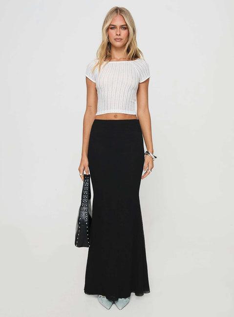 Topping Maxi Skirt Black Product Image