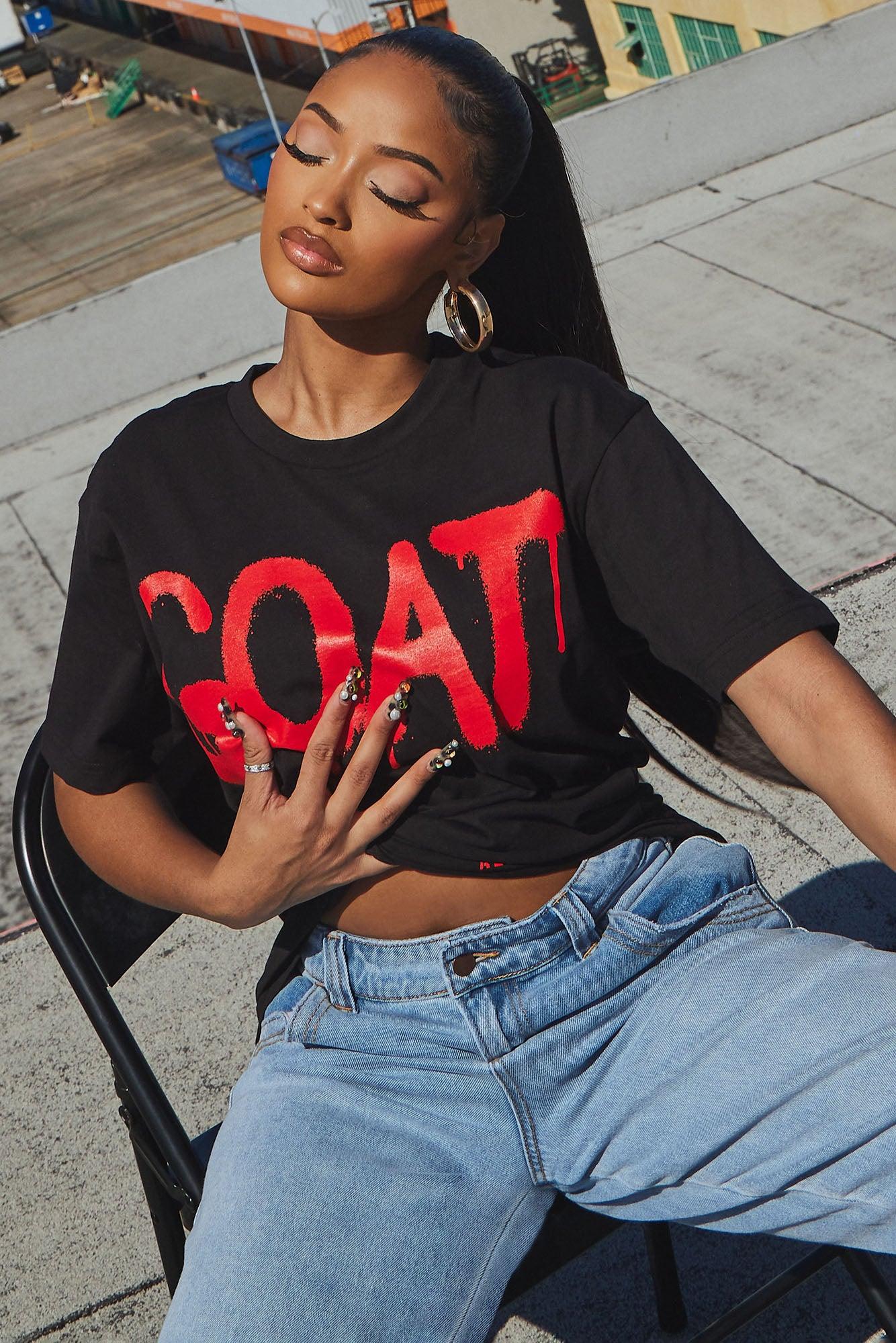 GOAT Graffiti Top - Black/Red Product Image