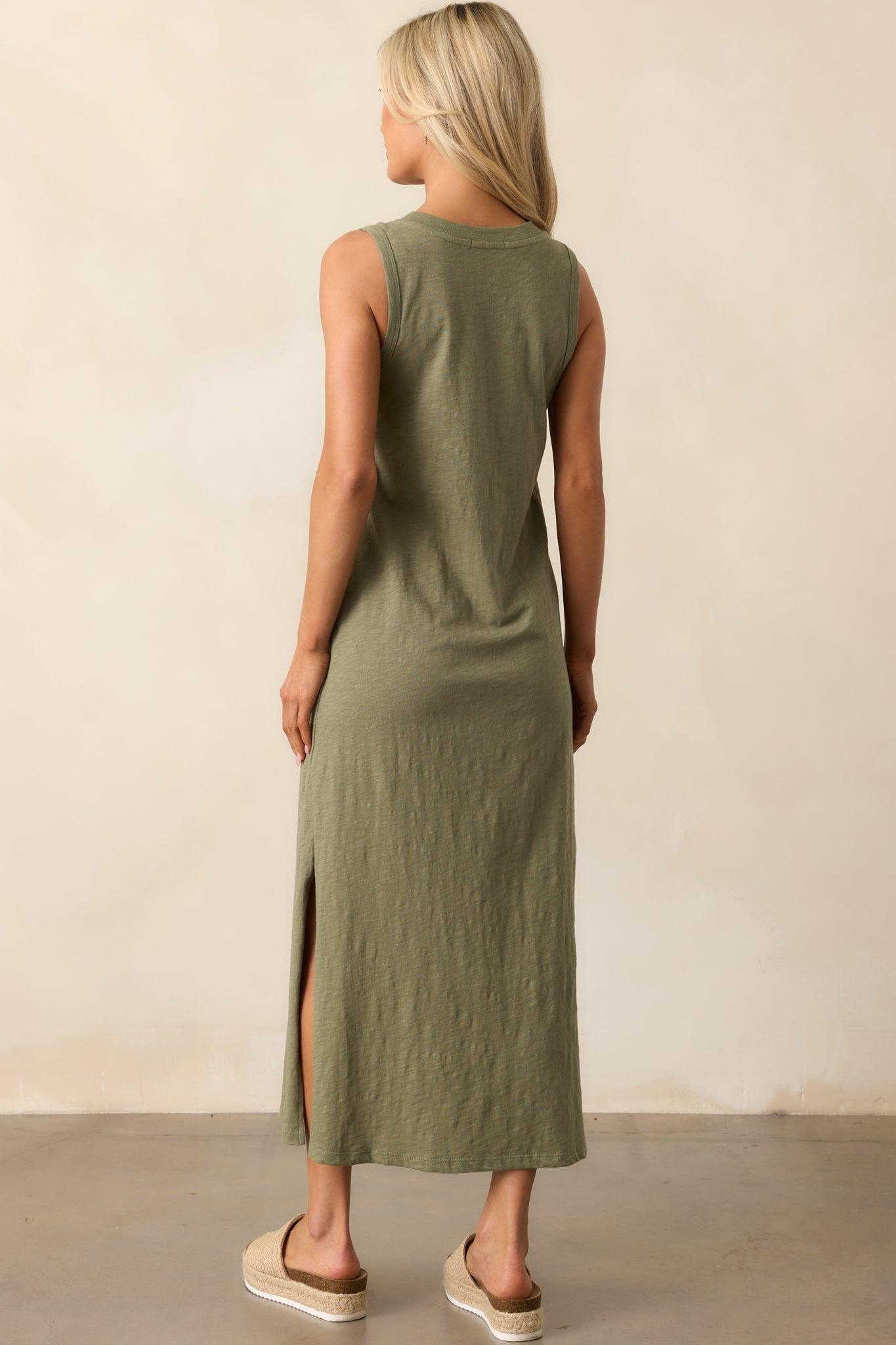Z Supply Avocado Green Palisades Midi Dress Product Image