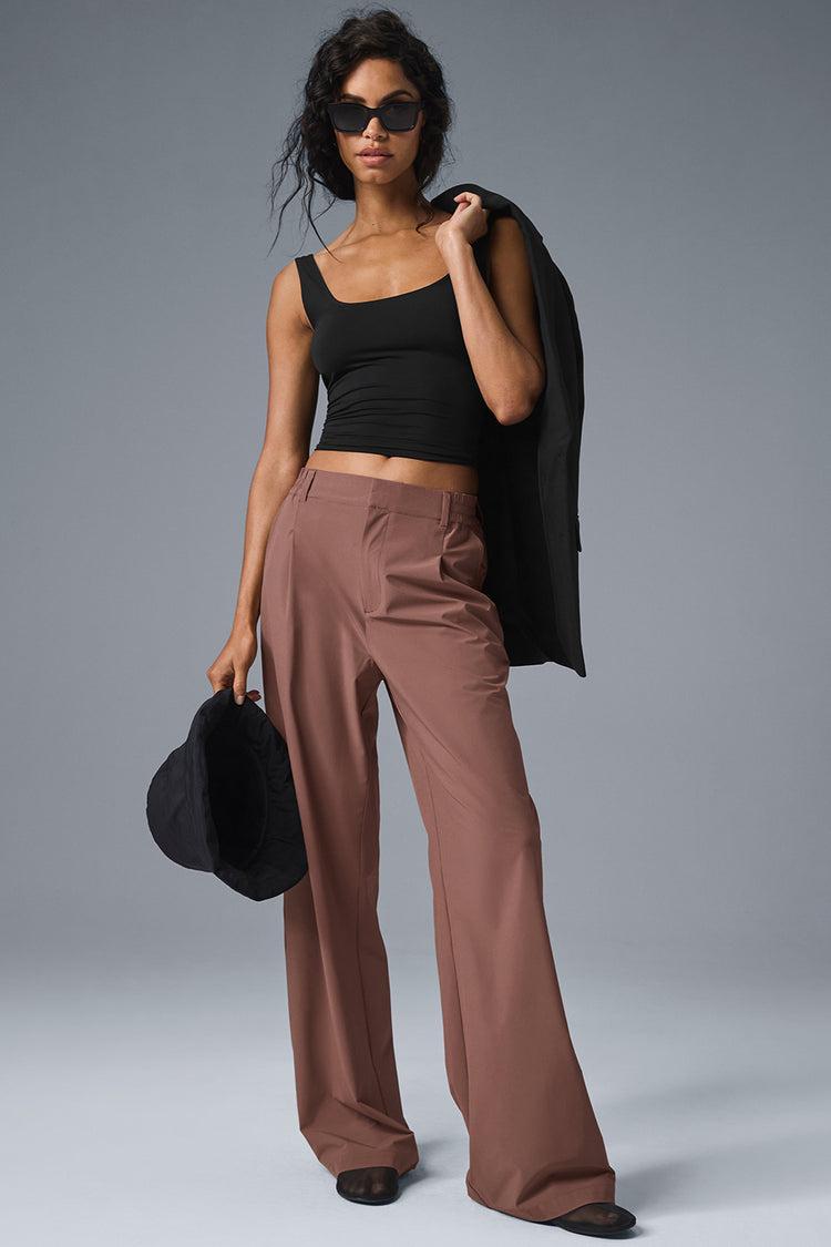 High-Waist Pursuit Trouser (Long) - Chestnut Product Image