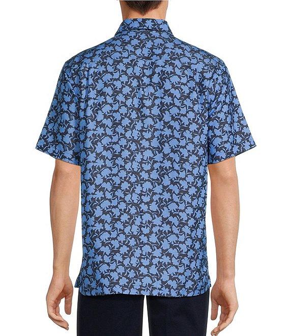Roundtree & Yorke Short Sleeve Floral Print Sport Shirt Product Image
