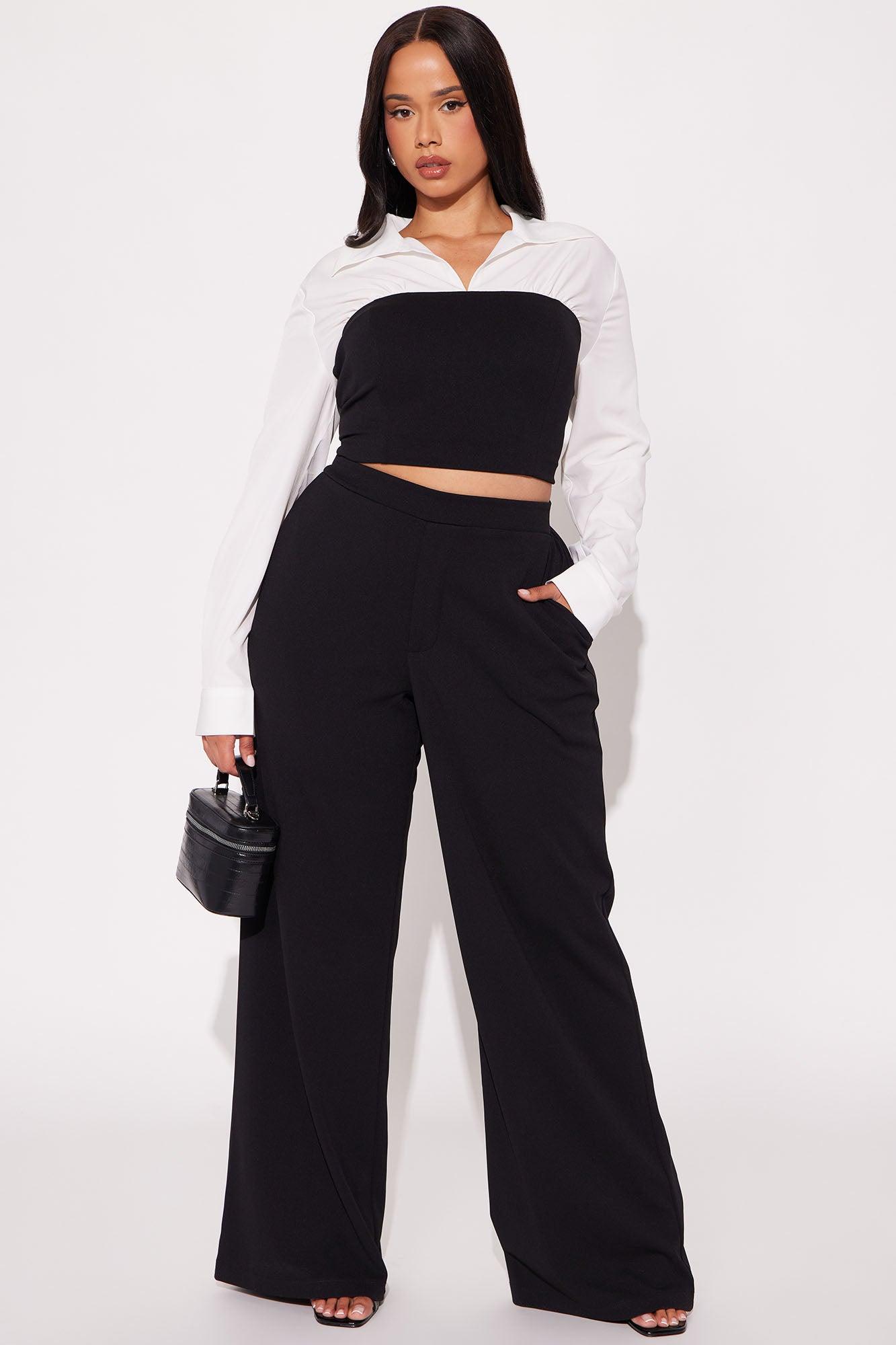 Corporate Cutie Pant Set - Black Product Image