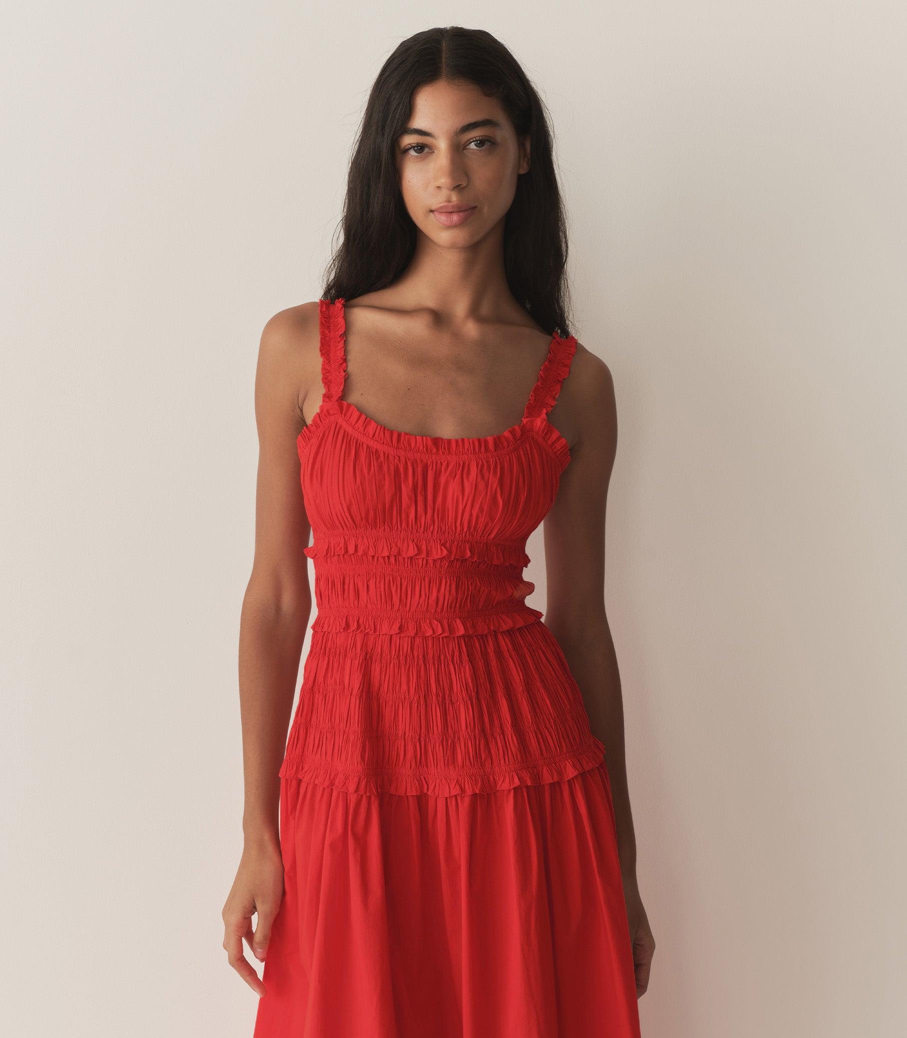 MARIANNE DRESS -- CARMINE Product Image