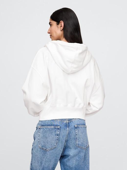 French Terry Oversized Zip Wedge Hoodie Product Image