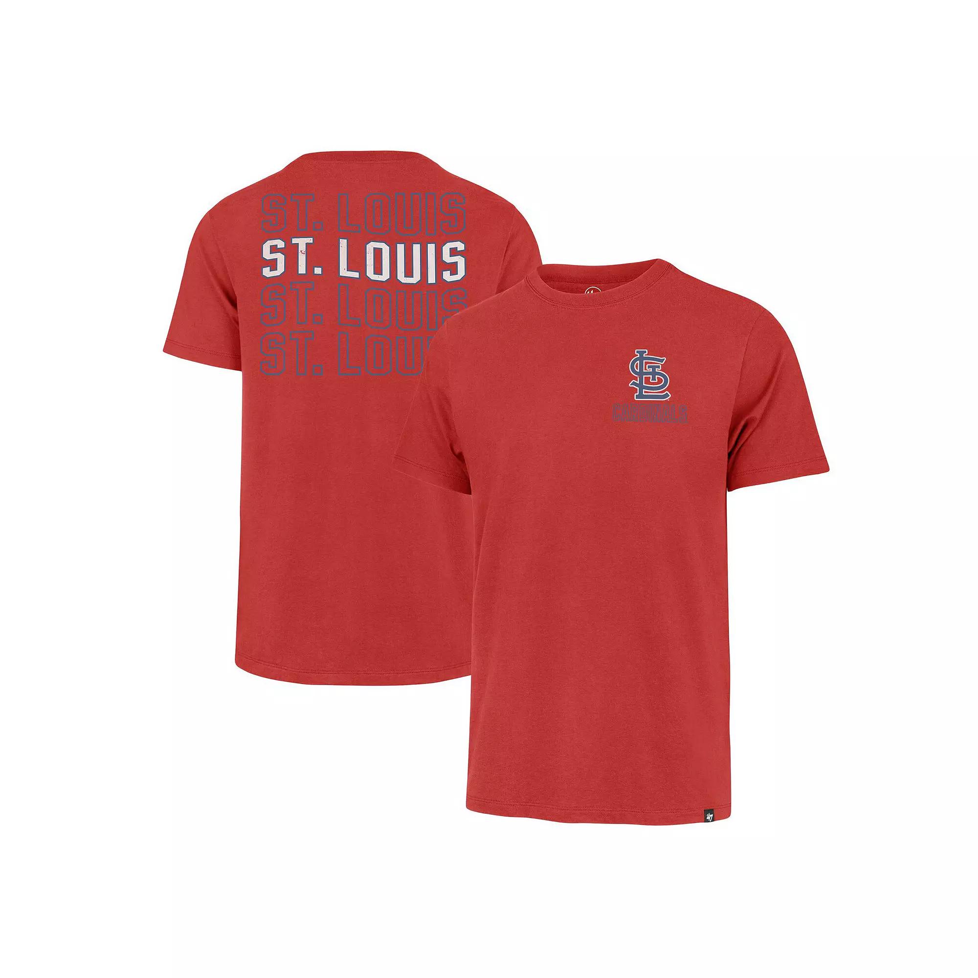 Men's '47 Red St. Louis Cardinals Hang Back Franklin T-Shirt,  Product Image