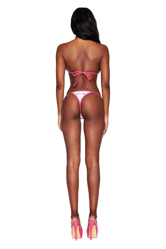 CORDELIA 2.0 BIKINI TOP - PINK : BUTTERFLY RIBBON Product Image