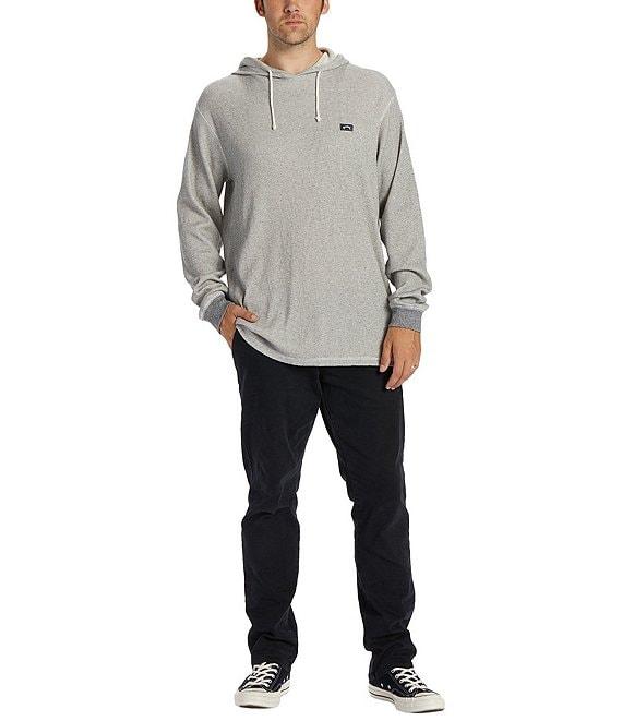 Billabong Keystone Long Sleeve Two-Tone Waffle-Knit Thermal Pullover Hoodie Product Image