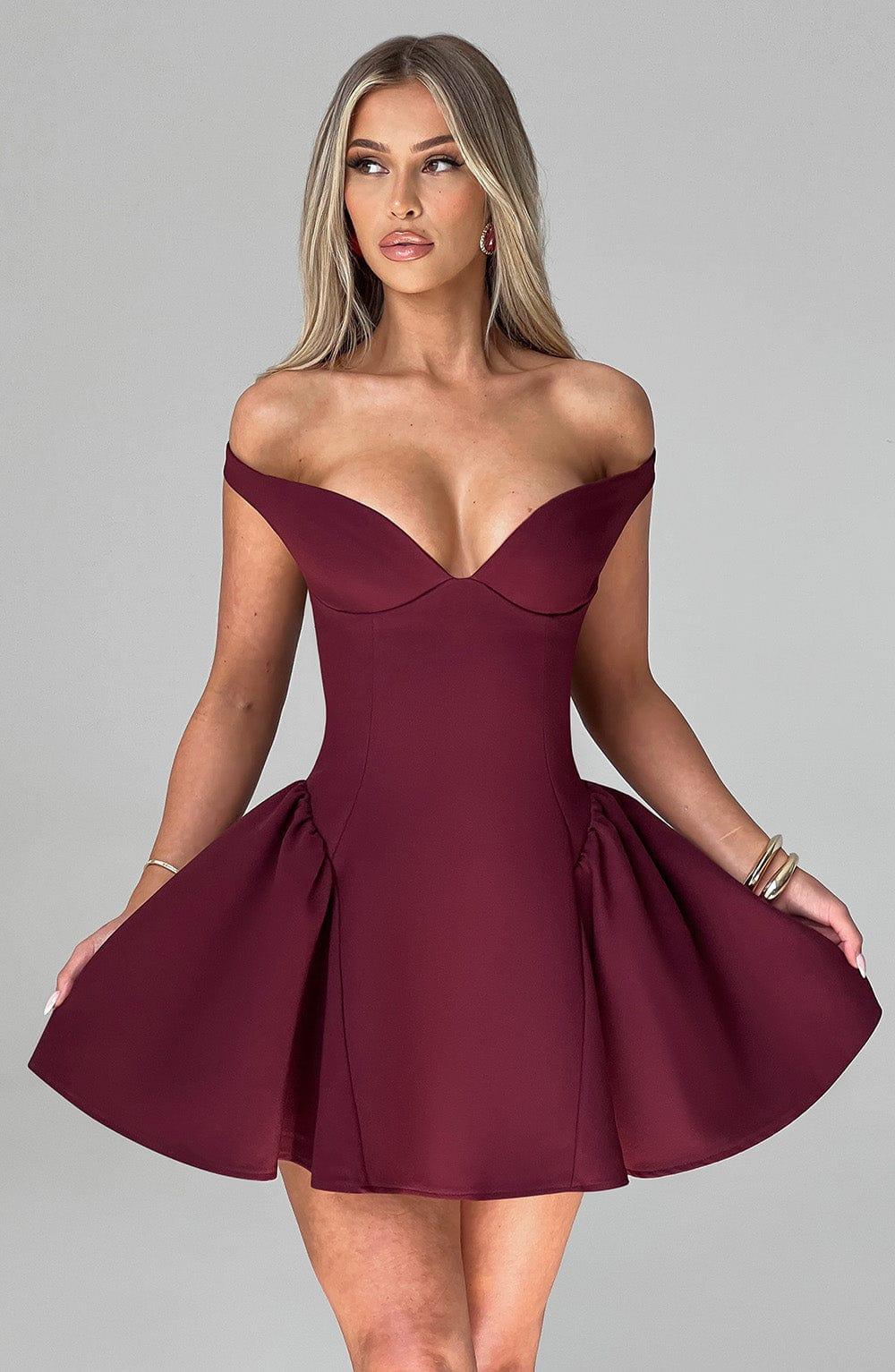 Marla Mini Dress - Cherry Lacquer Product Image