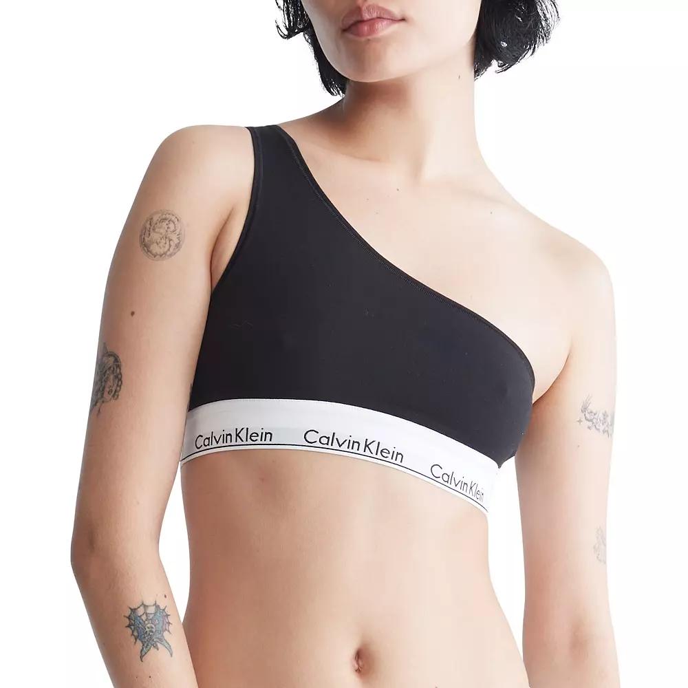 Calvin Klein Modern Cotton Unlined One-Shoulder Bralette QF7007, Women's,  Product Image