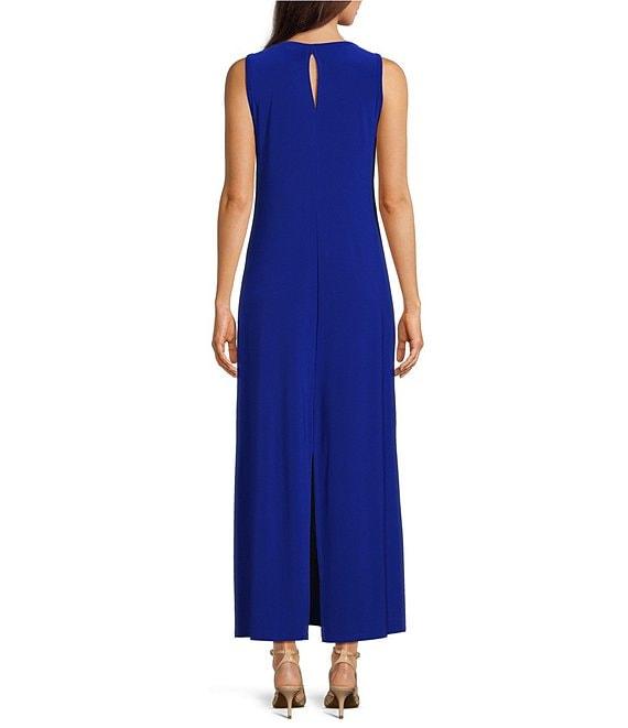 Vince Camuto Sleeveless Keyhole Back Crew Neck A-Line Maxi Dress Product Image