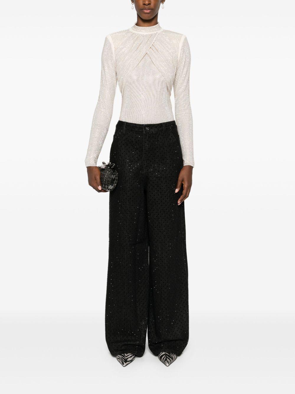 rhinestone-embellished jeans Product Image