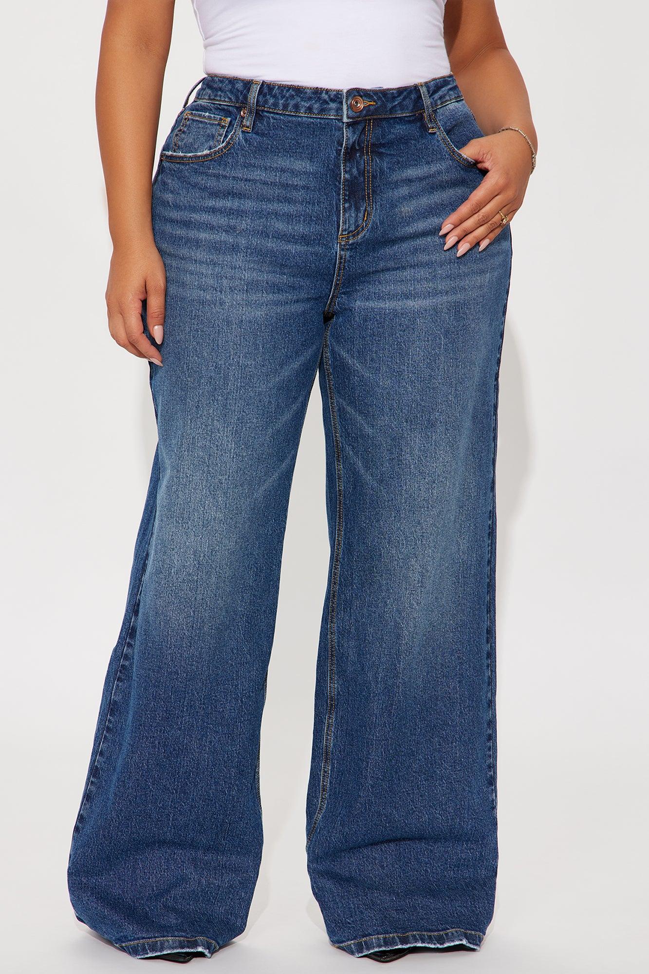 Downtown Wide Leg Denim Jeans - Medium Wash Female Product Image