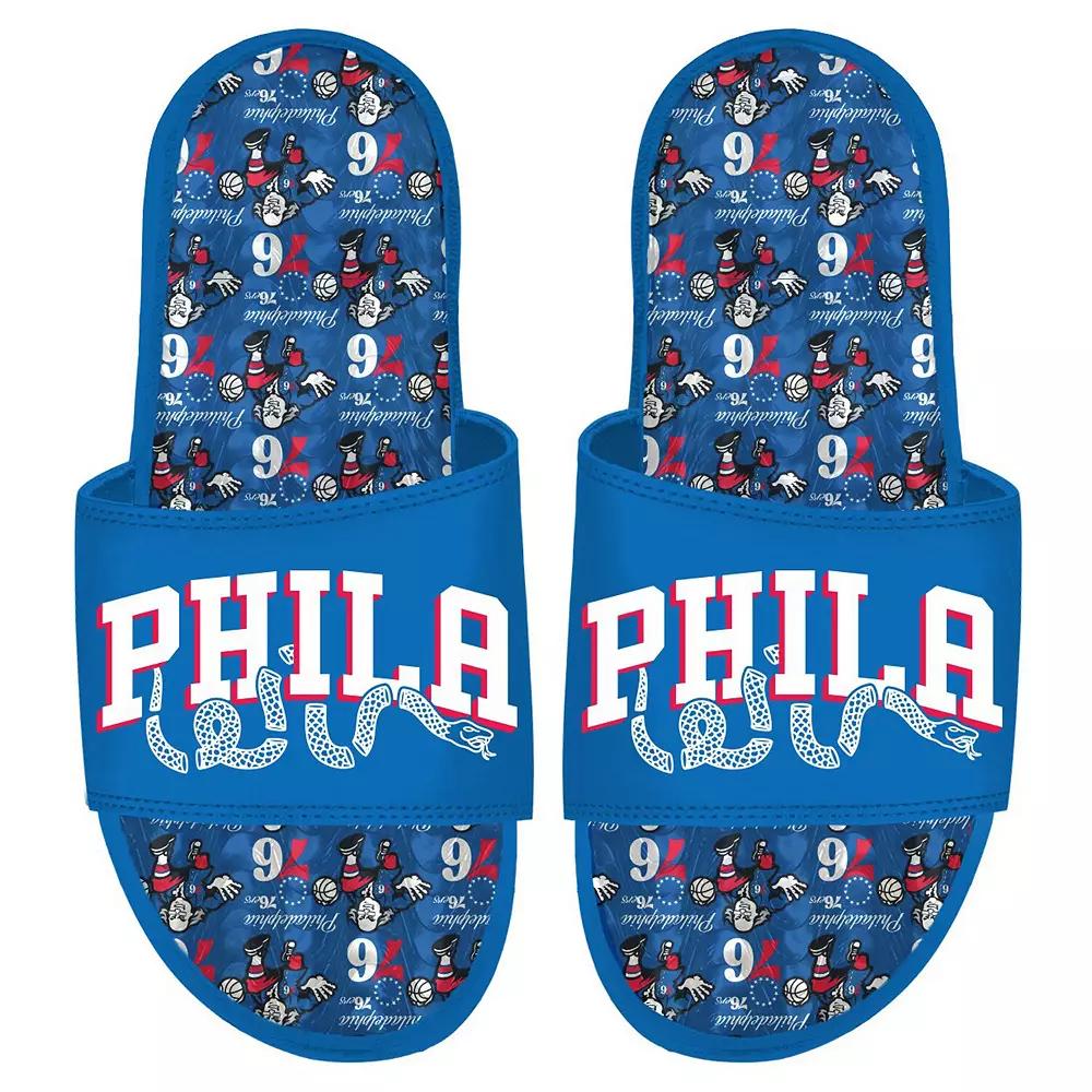 ISlide Philadelphia 76ers Team Pattern Gel Slide Sandals, Men's,  Product Image