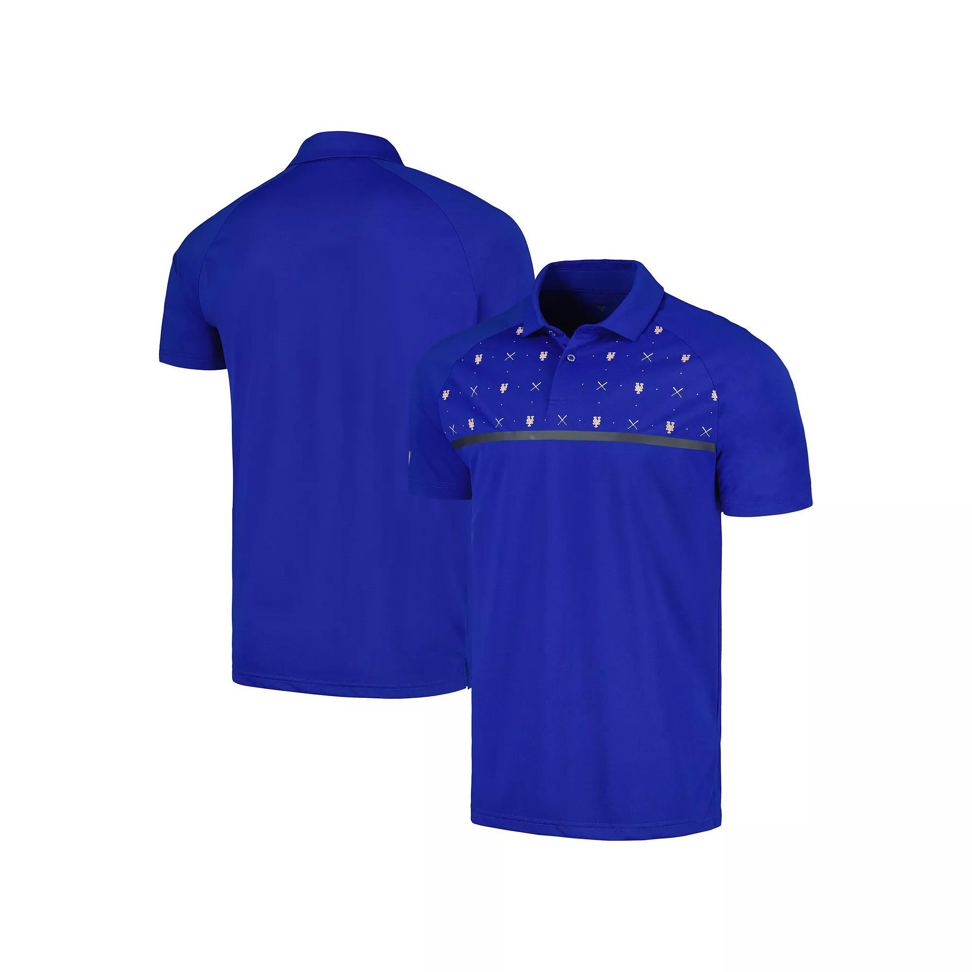 Men's Levelwear Royal New York Mets Sector Batter Up Raglan Polo,  Product Image