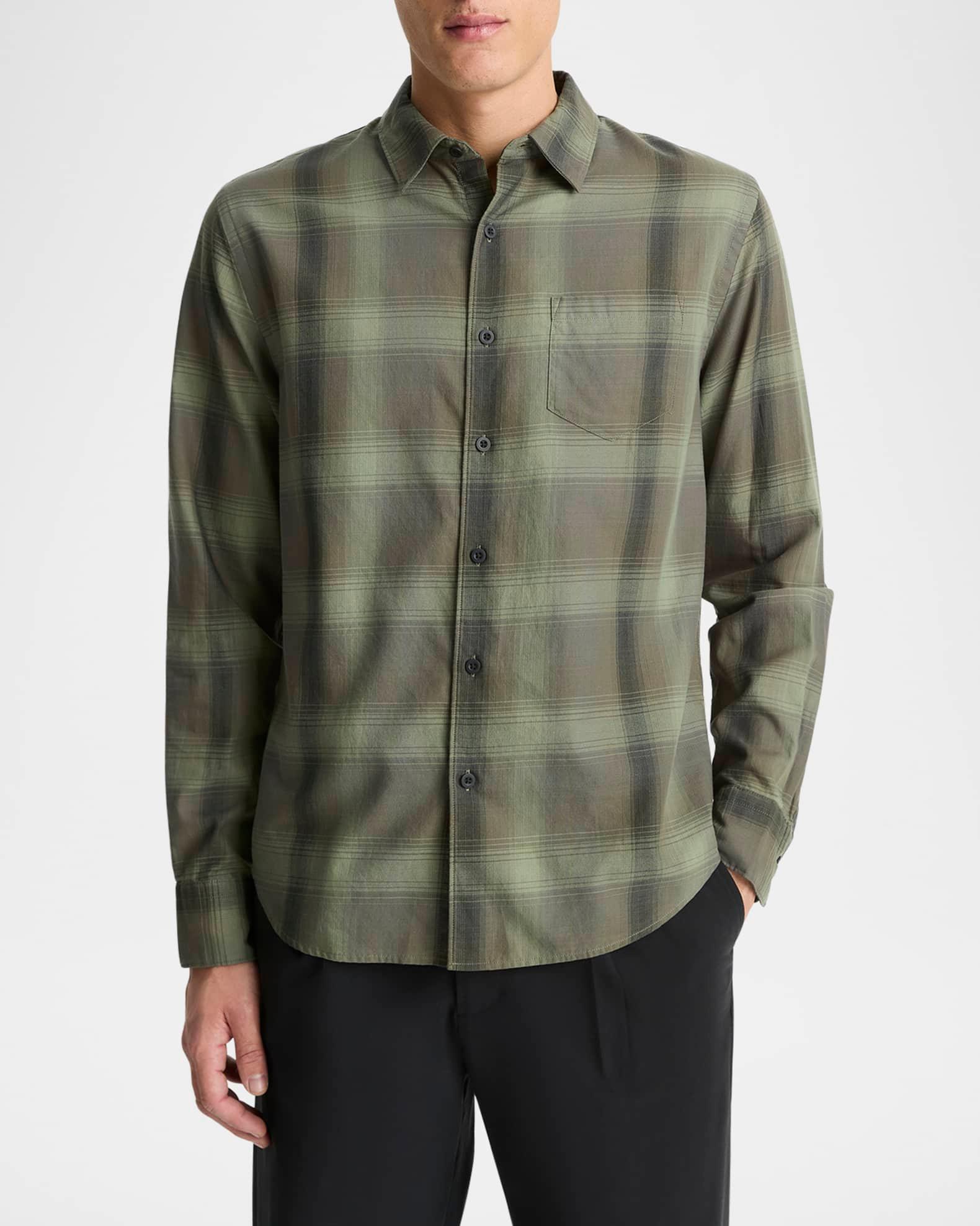 Men's Classic-Fit Maxi Plaid Casual Button-Down Shirt Product Image