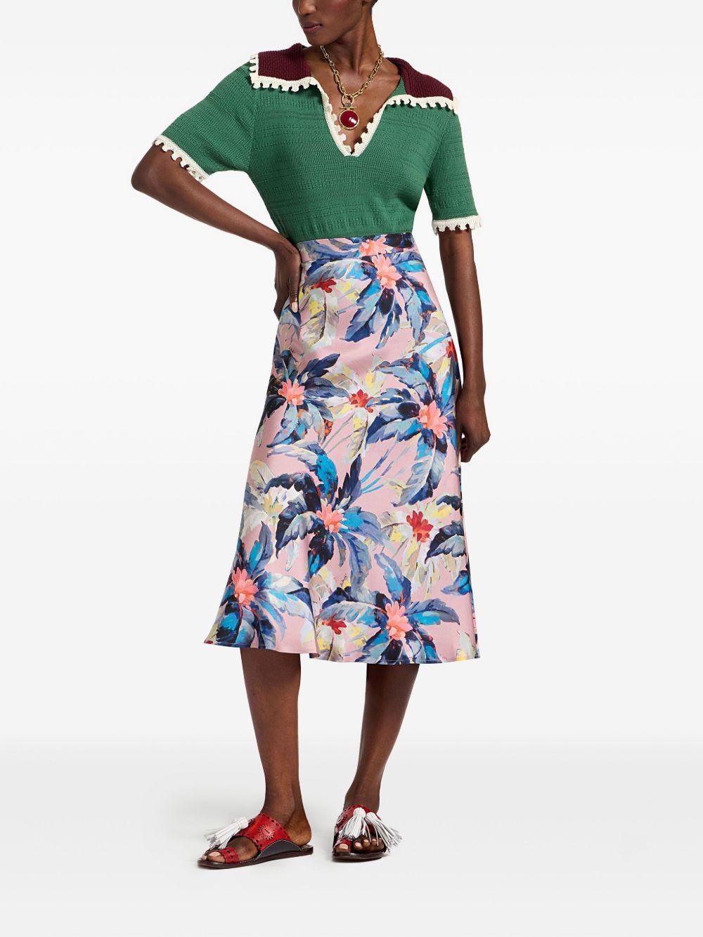 Lungomare floral-print midi skirt Product Image