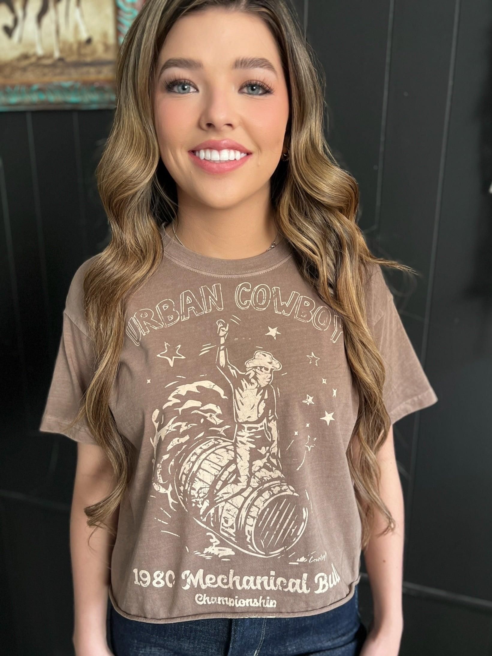 Urban Cowboy Crop Top T-Shirt Product Image