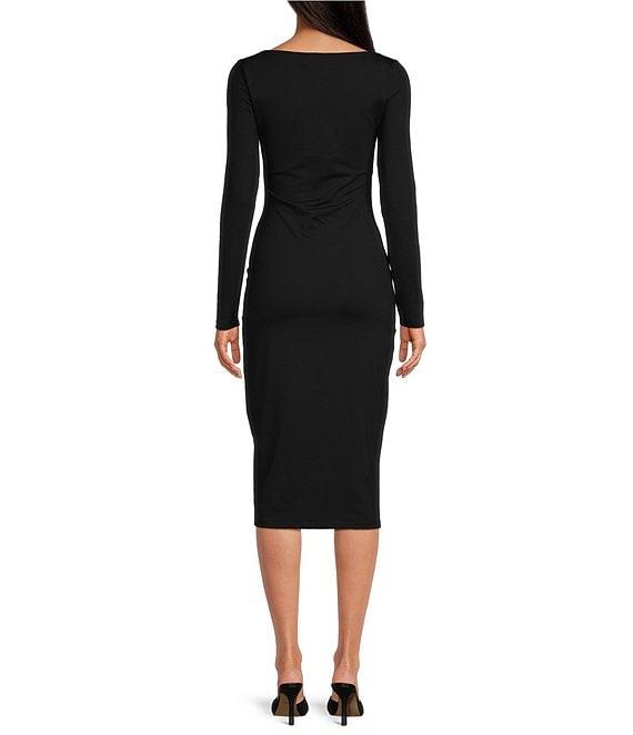Susana Monaco Scoop Neck Long Sleeve Midi Dress Product Image