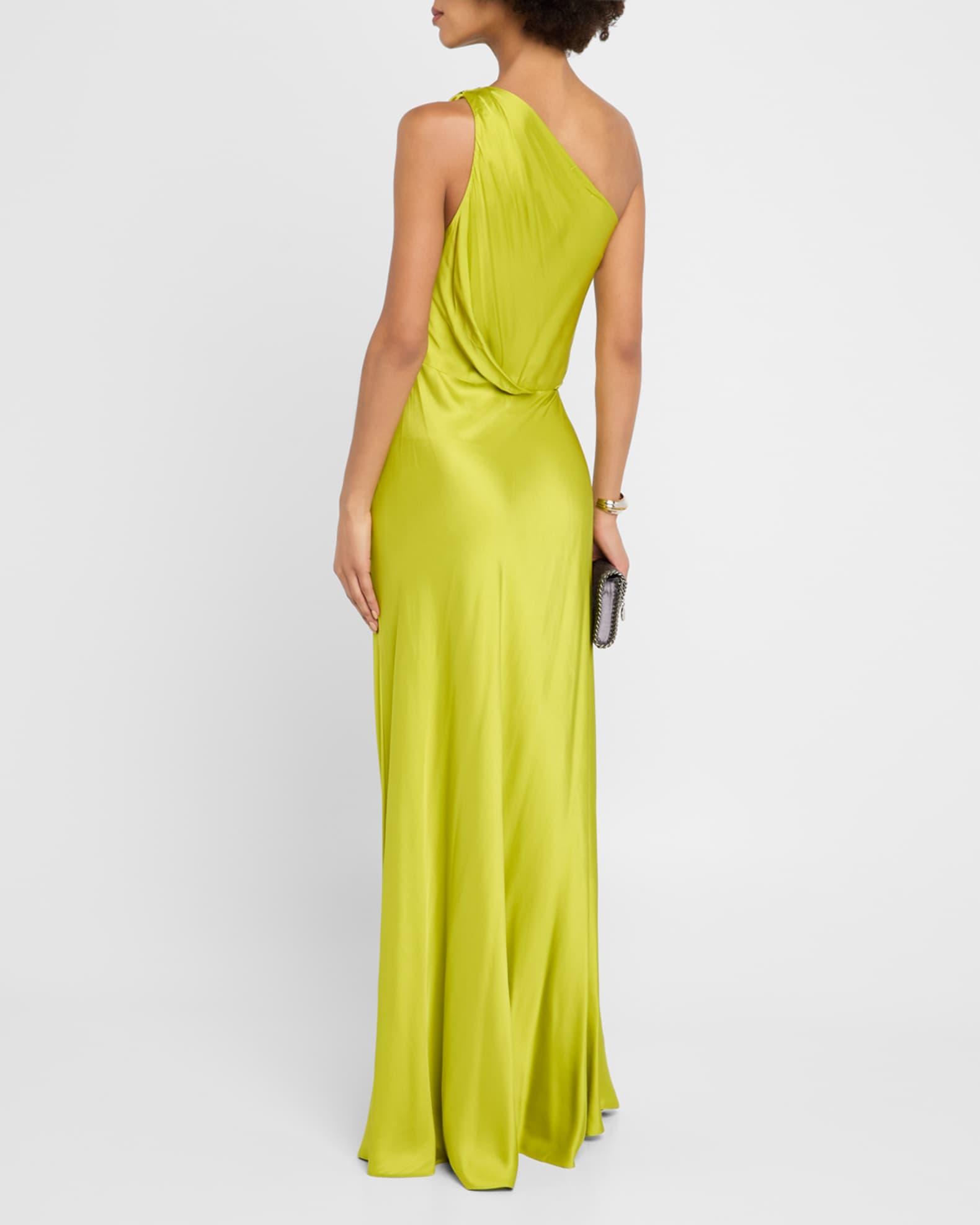 Aster One-Shoulder Satin Gown Product Image