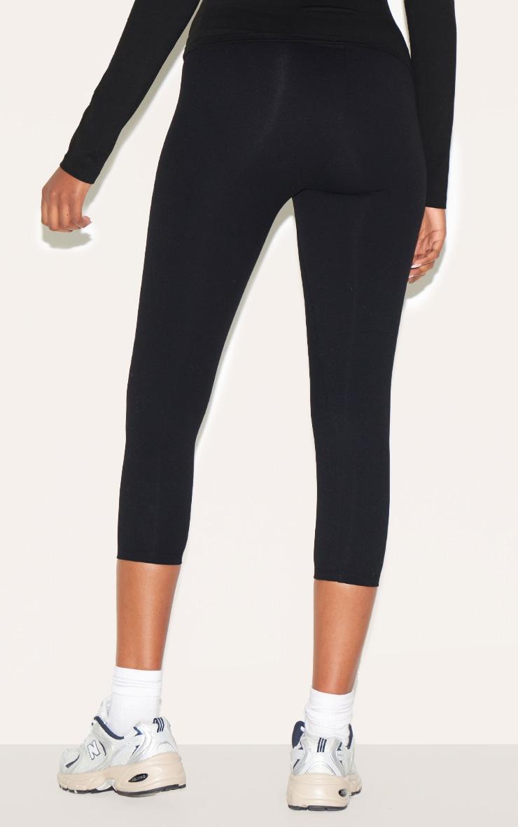 PLT SPORT Black Sculpt Pedal Pusher Leggings Product Image