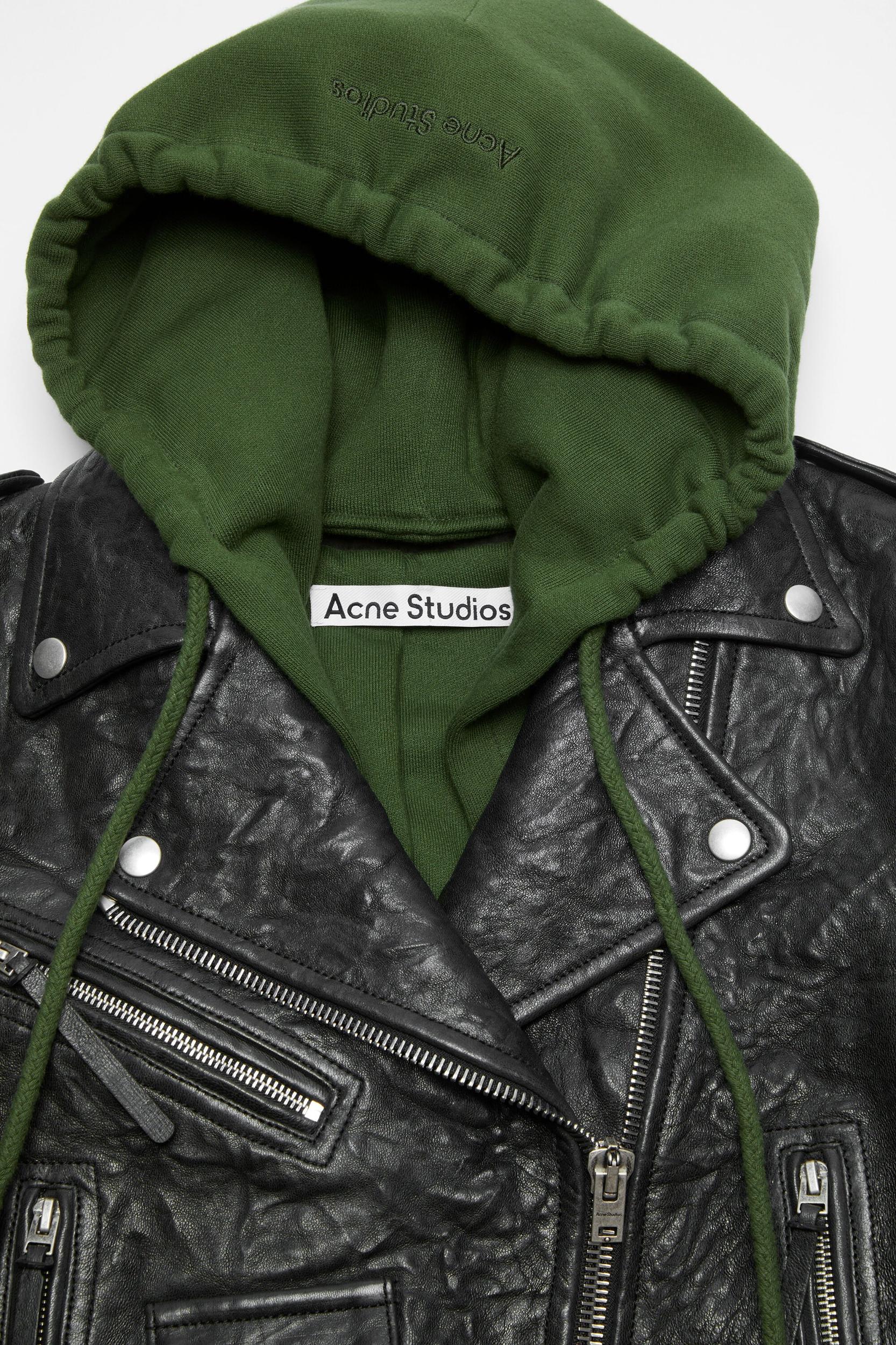 Layered leather jacket Product Image
