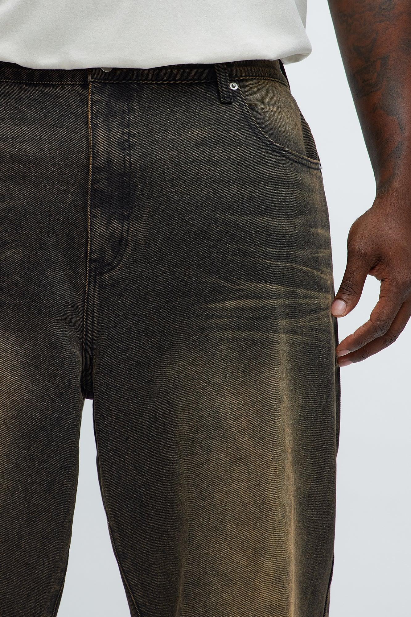 Baggy Dark Wave Jeans - Black Wash Product Image