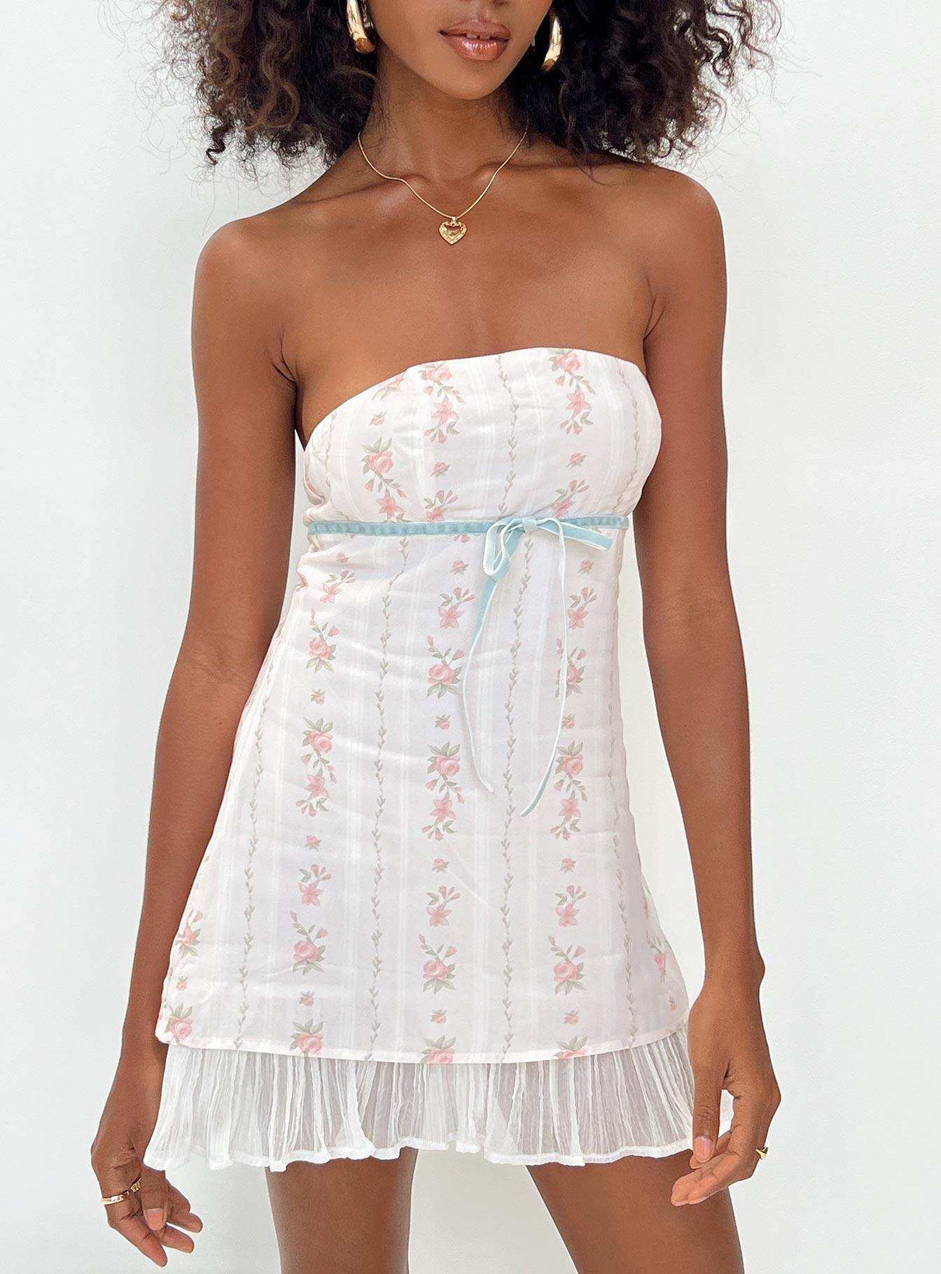 Odette Mini Dress Pink Multi Product Image