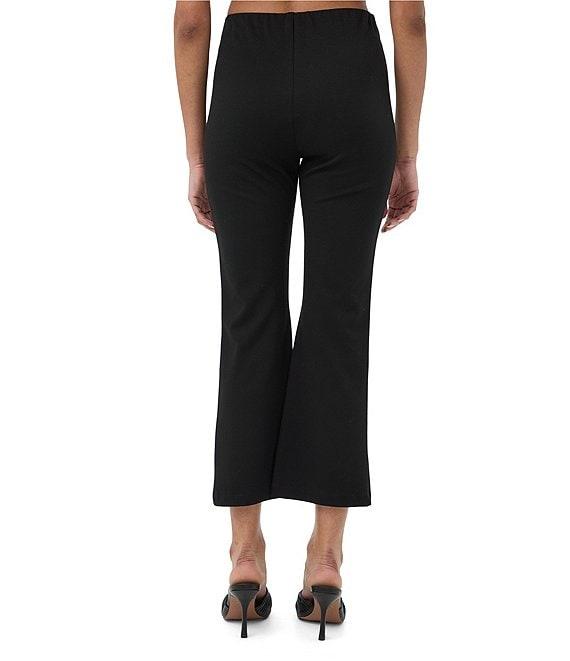 Trina Turk Sorrel Cozy Ponte High-Rise Kick Flare Cropped Pants Product Image