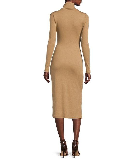 Lauren Ralph Lauren Tie-Front Long Sleeve Turtleneck Dress Product Image