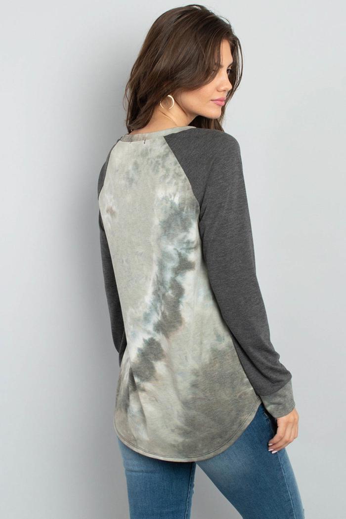 Tie Dye Raglan Top Product Image