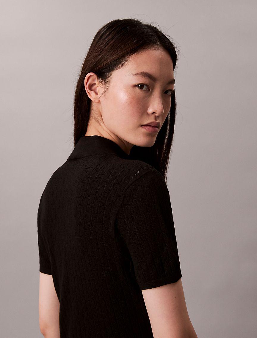 Tech Knit 1/4 Zip Mini Sweater Dress Product Image