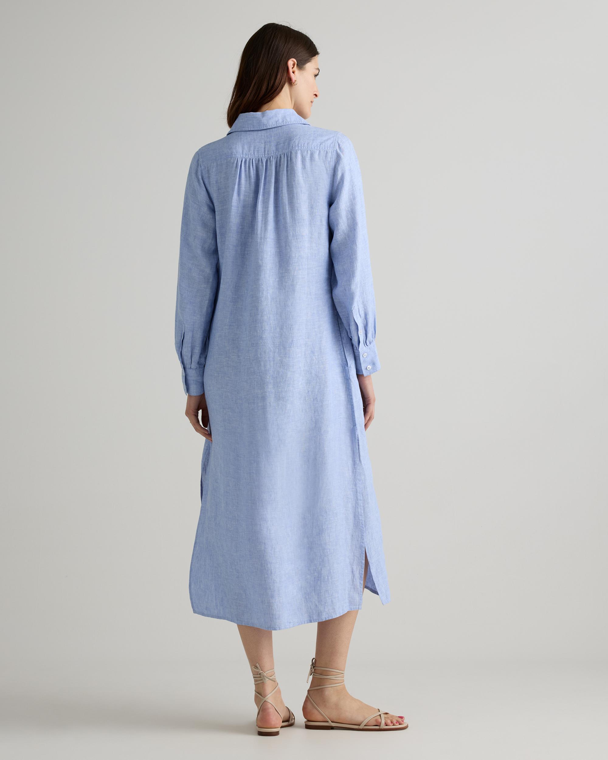Quince | Women's 100% European Linen Popover Maxi Dress Product Image