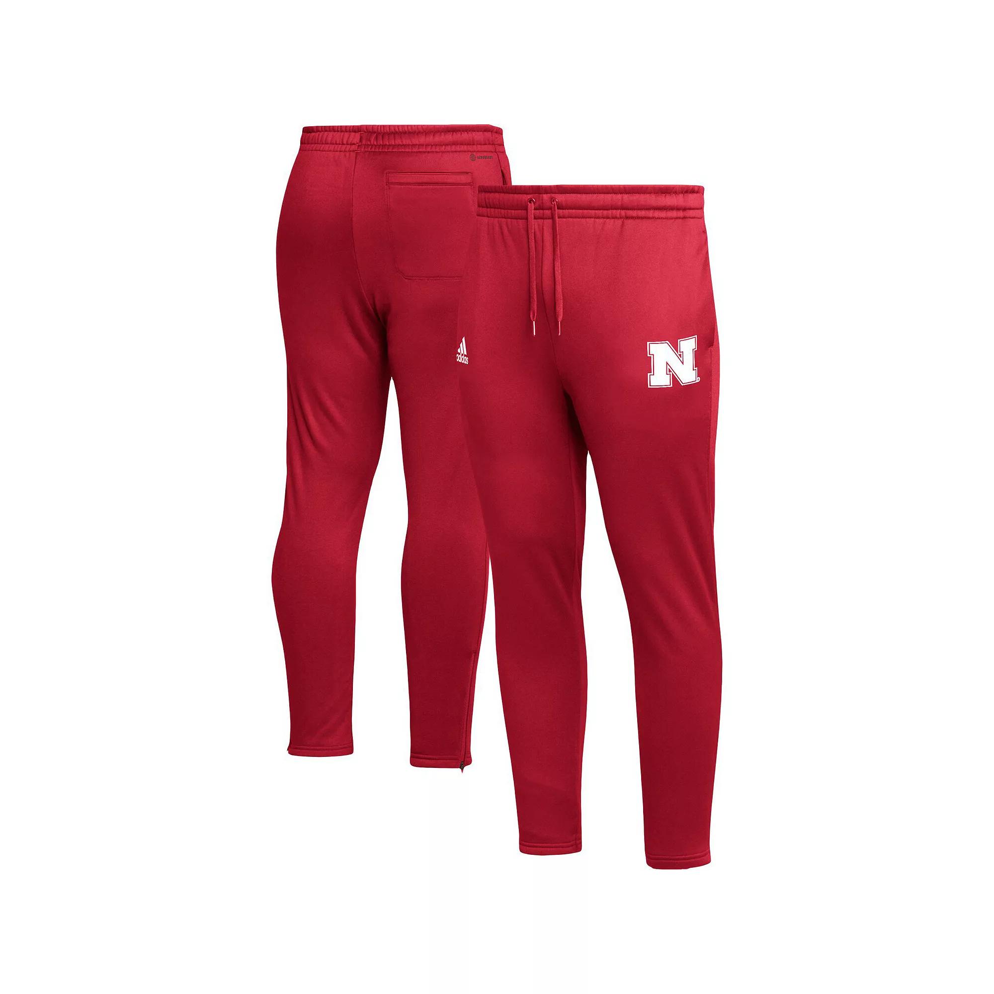 Men's adidas Scarlet Nebraska Huskers AEROREADY Tapered Pants,  Product Image