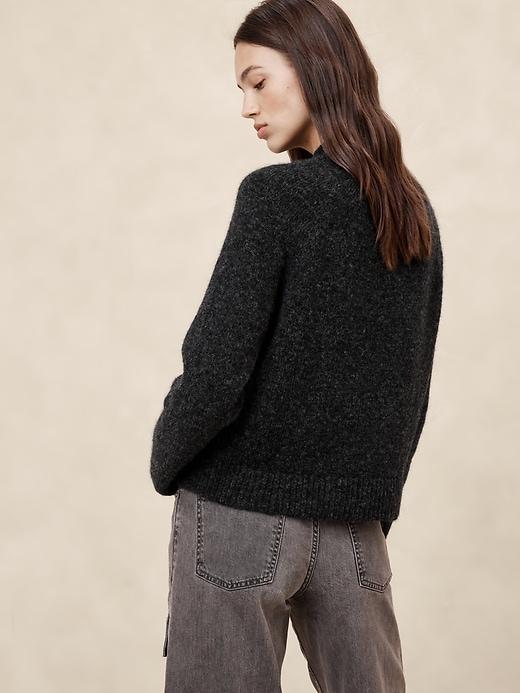 Fuzzy Mock-Neck Sweater Product Image