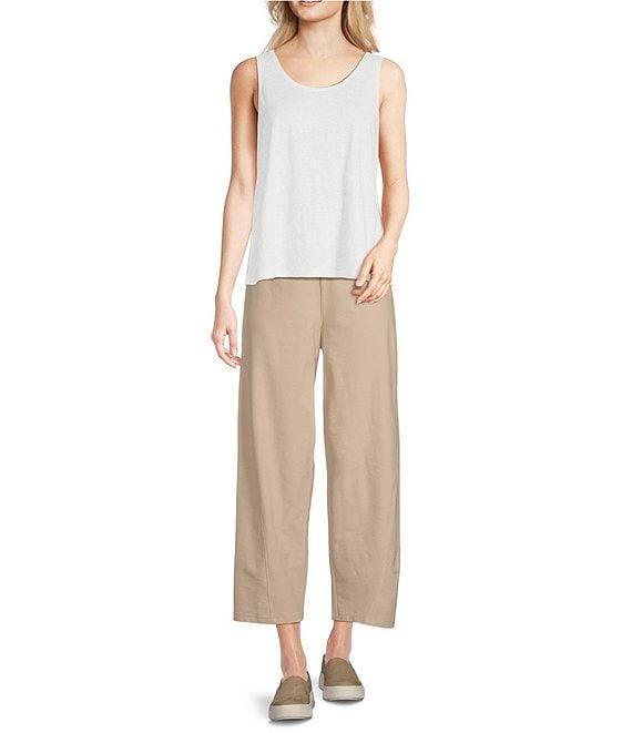 Eileen Fisher Washable Stretch Crepe Lantern Ankle Pants Product Image