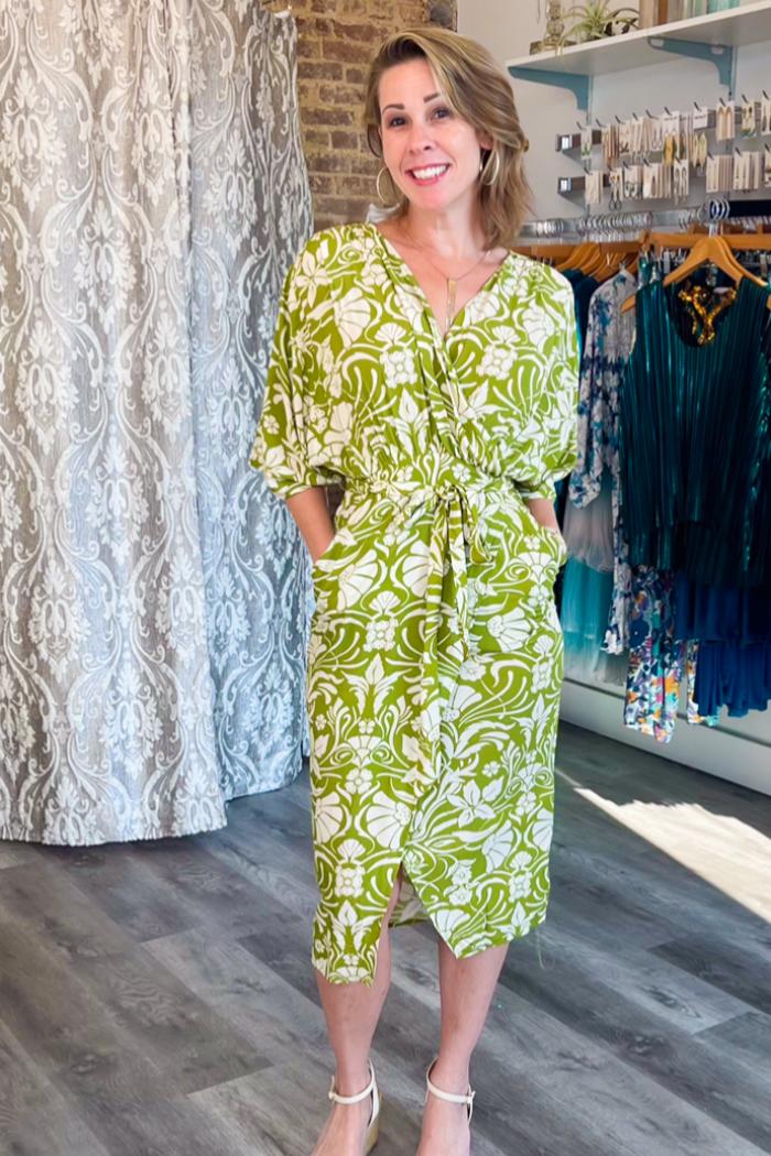 Kimono sleeve midi dress Product Image